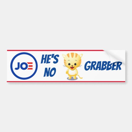 Joe Hes No PY Grabber Bumper Sticker