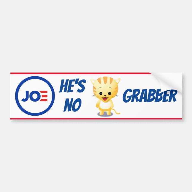 Joe, He's No P***Y Grabber Bumper Sticker (Front)