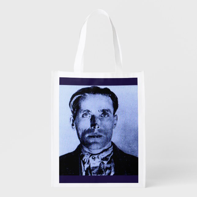 Joe Hill print Reusable Grocery Bag (Front)