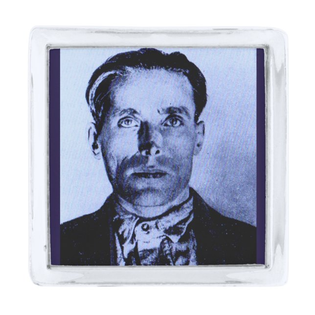 Joe Hill Silver Finish Lapel Pin (Front)