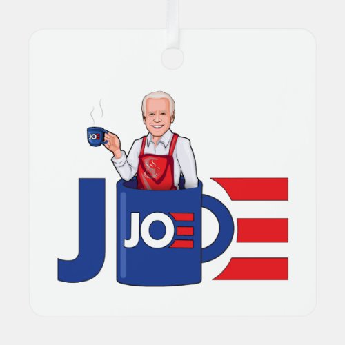 Joe in a Cup of Joe Metal Ornament