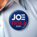 Joe Kamala 2024 - Bold Names Biden Harris Button<br><div class="desc">A fun design featuring Joe and Kamala's names in bold colors. For advanced users,  you can go to the edit area and change all of the colors. He is running in the 2024 election in the Democrat Primary. Check our store for other candidates and campaigns.</div>