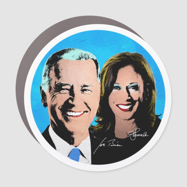 Joe & Kamala Pop Art Car Magnet (Front)