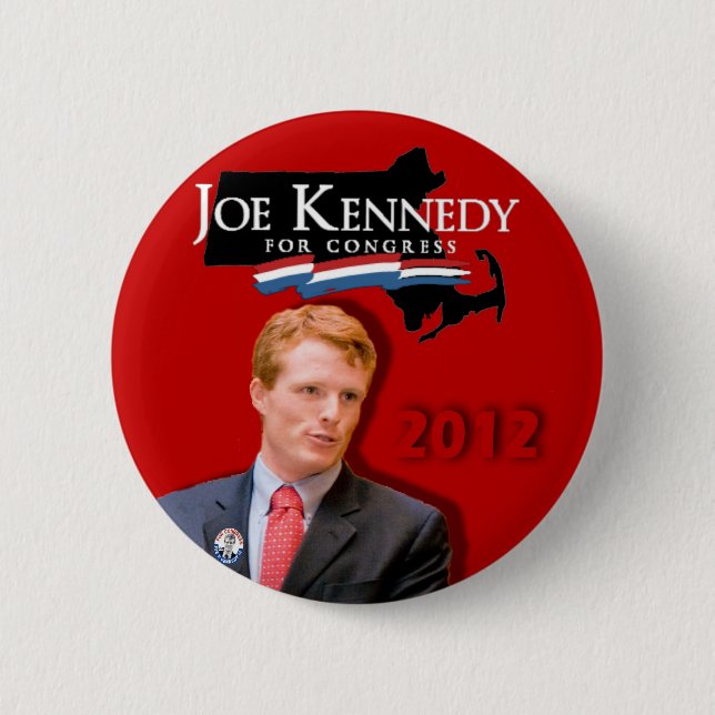 Joe Kennedy for Congress Red Button (Front)