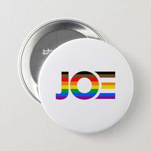 Joe LGBTQ Pride Flag Button