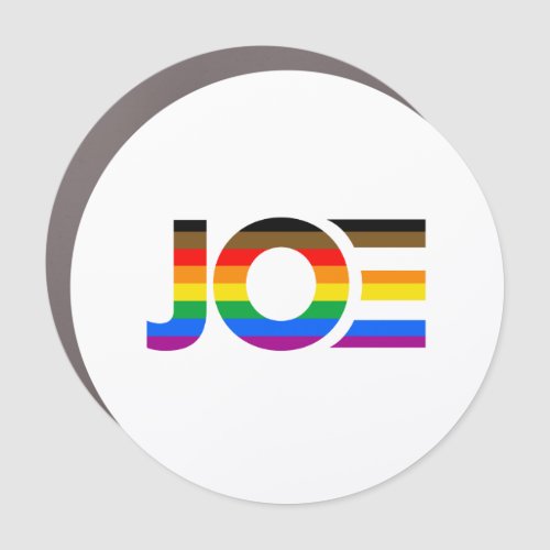 Joe LGBTQ Pride Flag Car Magnet