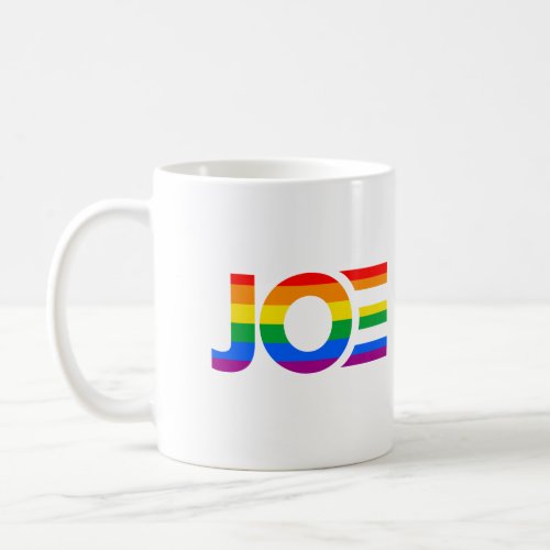 Joe LGBTQ Rainbow Pride Flag Coffee Mug