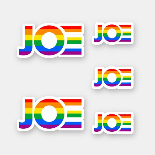 Joe LGBTQ Rainbow Pride Flag Sticker