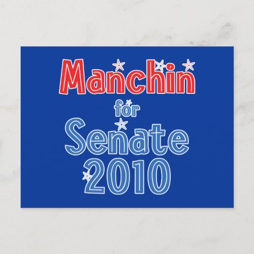 Joe Manchin for Senate 2010 Star Design Postcard