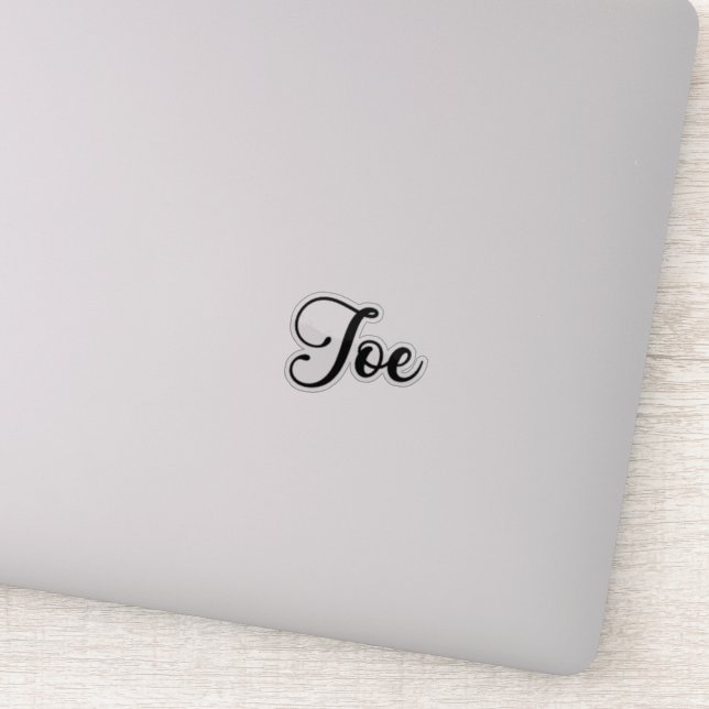 Joe Name - Handwritten Calligraphy Sticker (Detail)