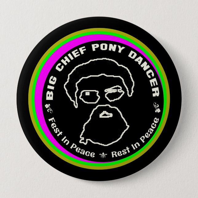 JOE PEREZ - Big Chief Pony Dancer fest in peace Button (Front)