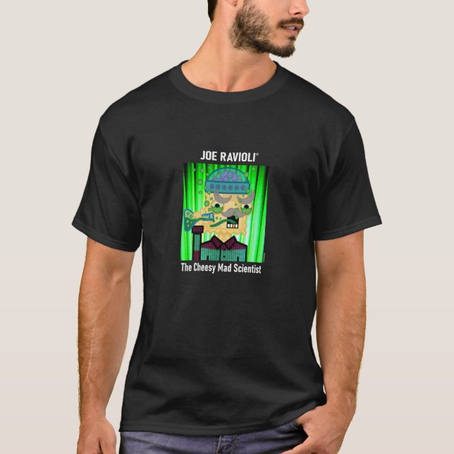 Joe Ravioli The Cheesy Mad Scientist T-Shirt (Front)