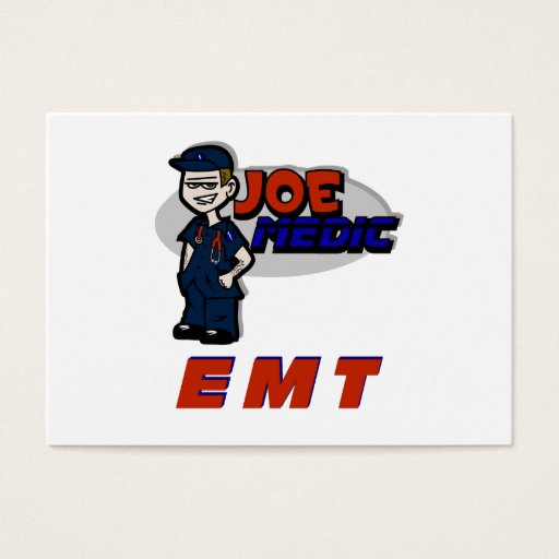 Customizable Joe Red EMT Business Card Template