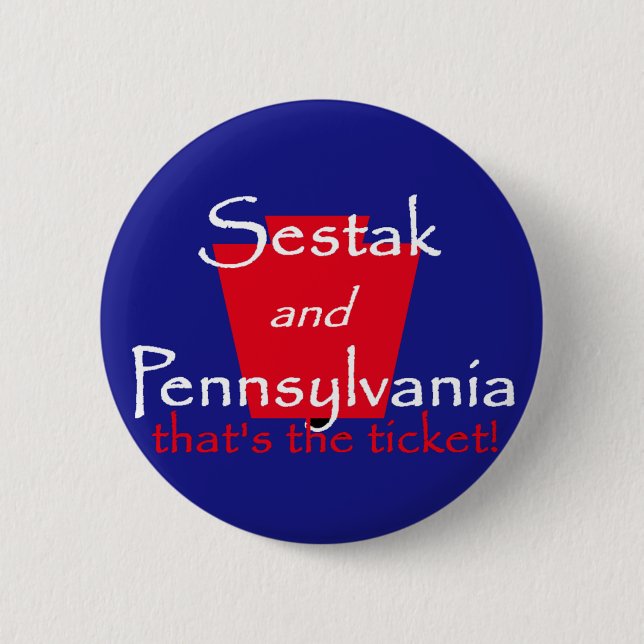 Joe SESTAK Senate Button (Front)