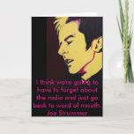 Joe Strummer The Clash 80's Blank Greeting Card