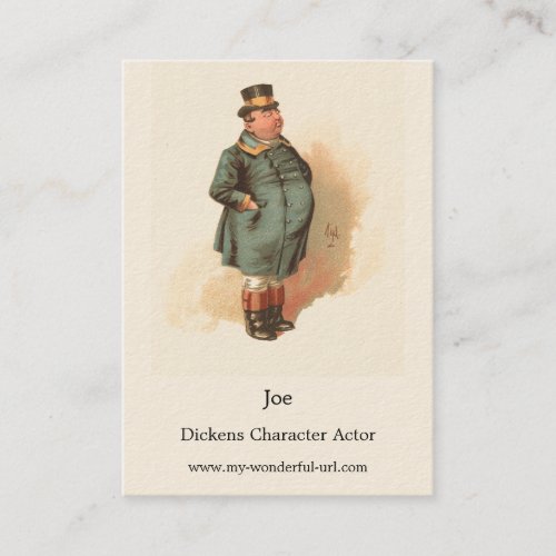 Joe The Fat Boy Kyd Dickens The Pickwick Papers Business Card