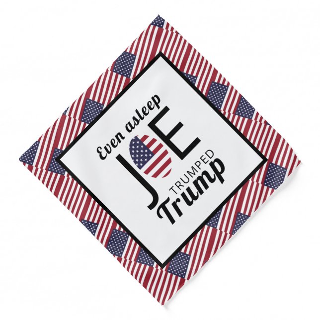 Joe Trumped Trump, American Flag Bandana (Front)
