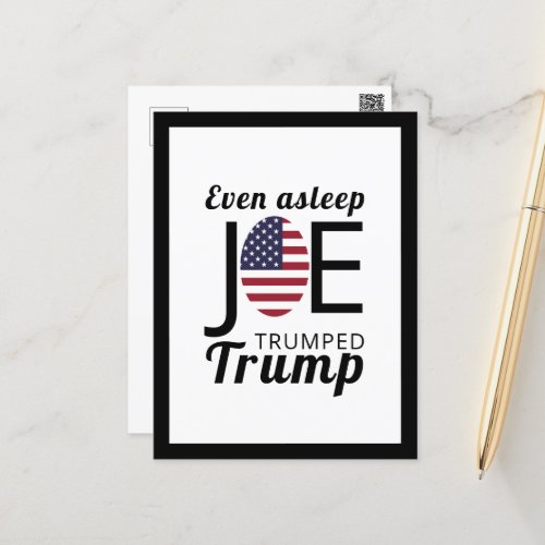 Joe Trumped Trump American Flag Postcard