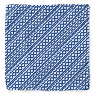 Joe white and blue modern typography pattern funny bandana