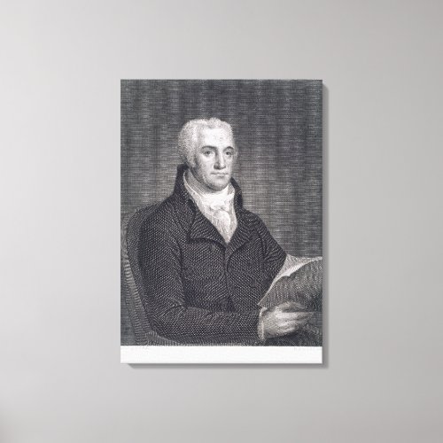 Joel Barlow 1754_1812 engraved by Asher Brown D Canvas Print