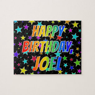 "JOEL" First Name, Fun "HAPPY BIRTHDAY" Jigsaw Puzzle