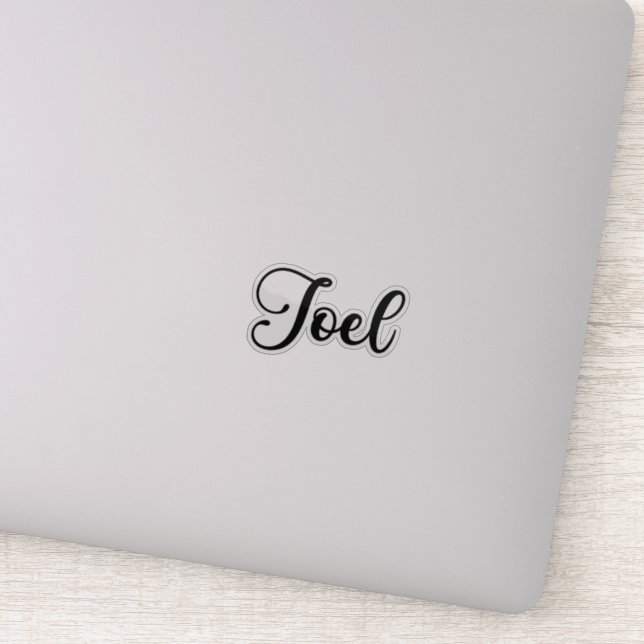 Joel Name - Handwritten Calligraphy Sticker (Detail)