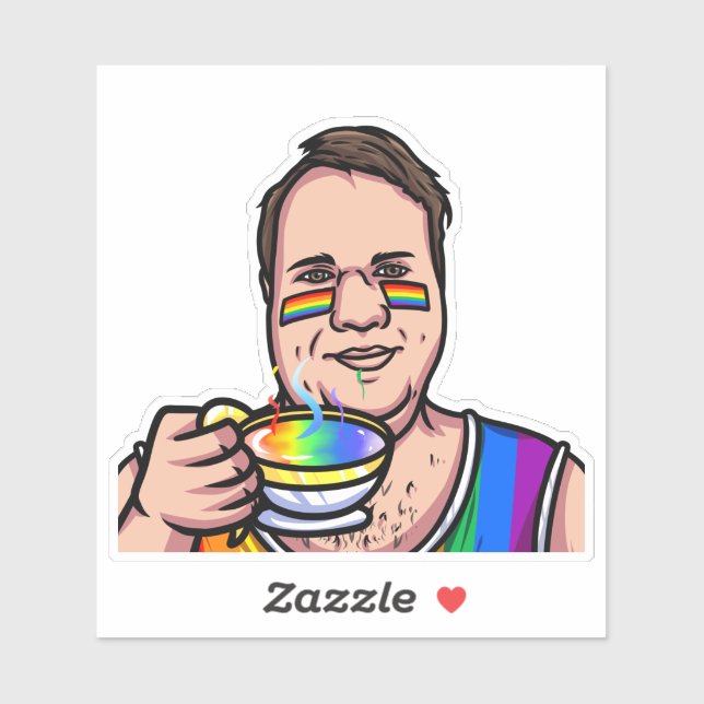 JoeMLyman Rainbow Mug Sticker (Sheet)