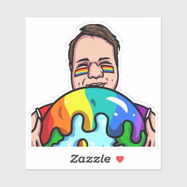 JoeMLyman Rainbow World Sticker (Sheet)