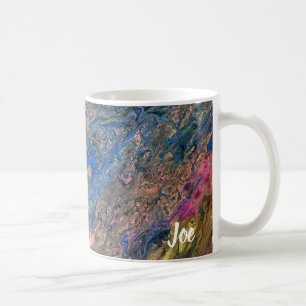 Joe's Abstract Art - Blue and Pink - Coffee Cups