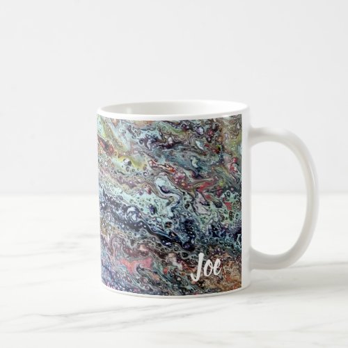 Joes Abstract Art _ Purple Waves _ Coffee Cups