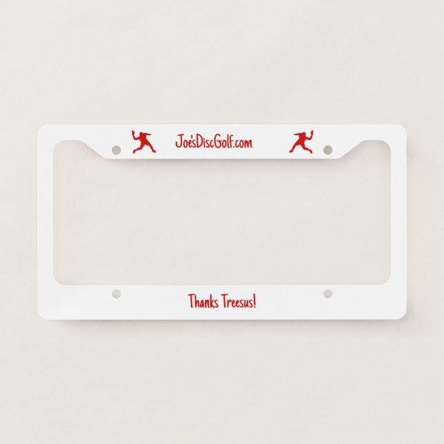 Joe's Disc Golf License Plate Frame (Front)
