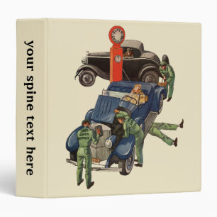 Joe's Full Service Gas Station, Vintage Business 3 Ring Binder