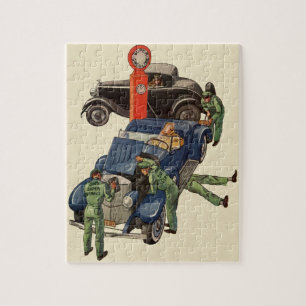 Joe's Full Service Gas Station, Vintage Business Jigsaw Puzzle