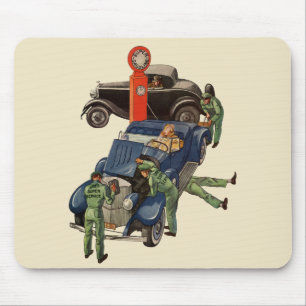 Joe's Full Service Gas Station, Vintage Business Mouse Pad
