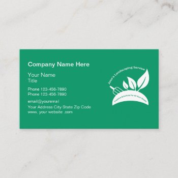 Joes Landscaping Business Card by Luckyturtle at Zazzle