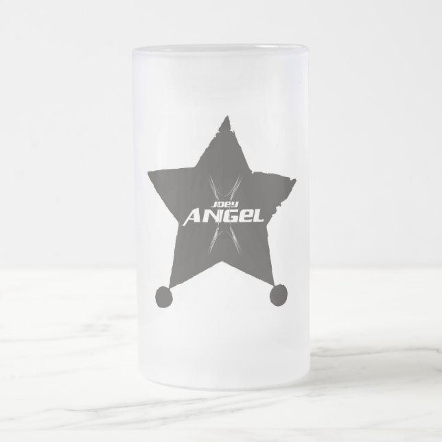 JOEY ANGEL FREEZER MUG! FROSTED GLASS BEER MUG (Center)