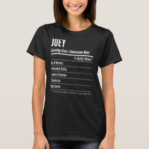 Joey Serving Size Nutrition Label Calories T-Shirt
