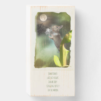 Joey Singing to the Moon Wooden Box Sign