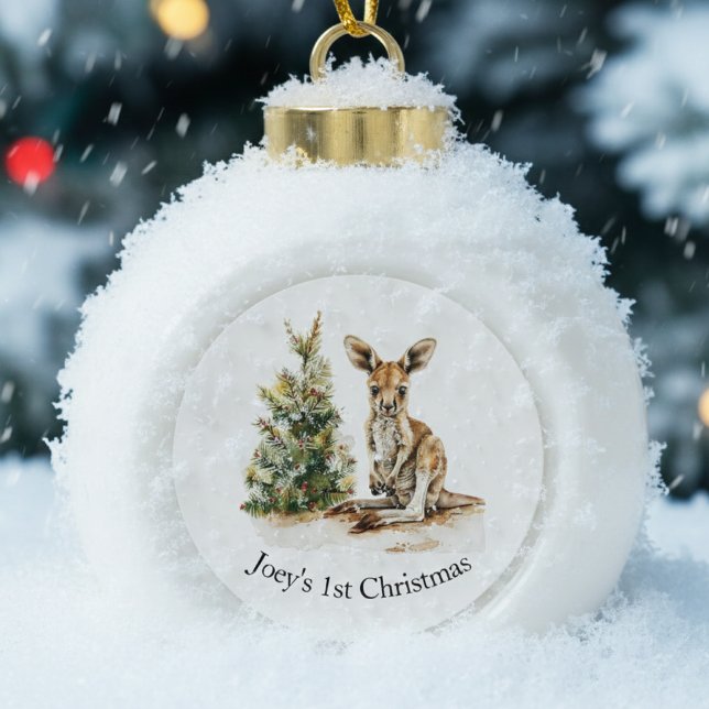 Joey's First Christmas, custom Ceramic Ball Christmas Ornament (Creator Uploaded)