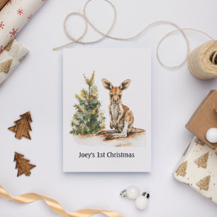 Joey's First Christmas, custom Holiday Postcard