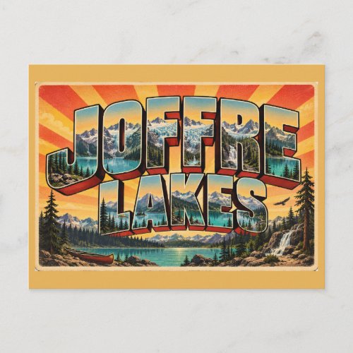 Joffre Lakes BC Turquoise Glacier Forest Art Postcard