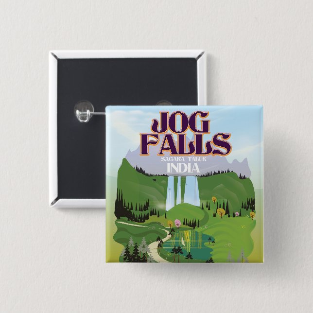 Jog Falls,Jog Falls,Sagara taluk of Karnataka Button (Front & Back)