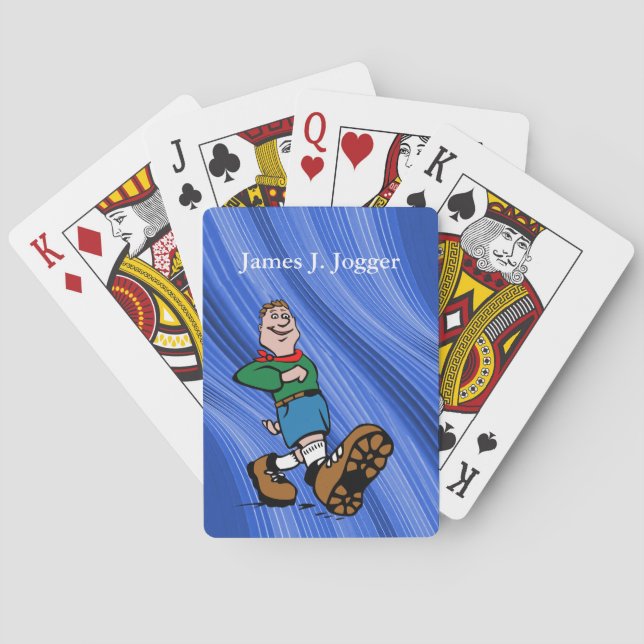 Jogger or Walker Colorful and personalized Poker Cards (Back)