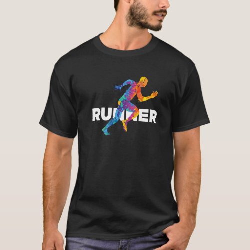 Jogger  Runner Track  Field Cross Running Athlete T_Shirt