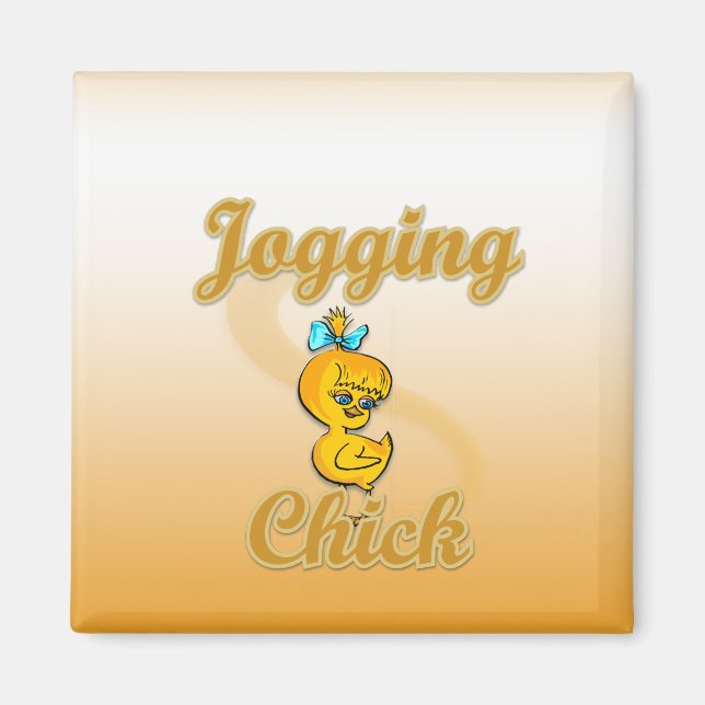Jogging Chick  Magnet (Front)