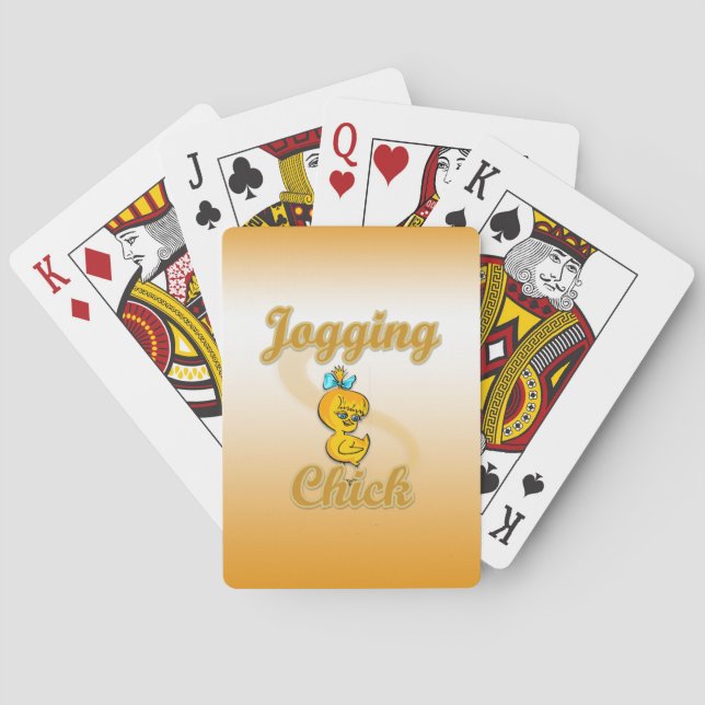 Jogging Chick  Poker Cards (Back)