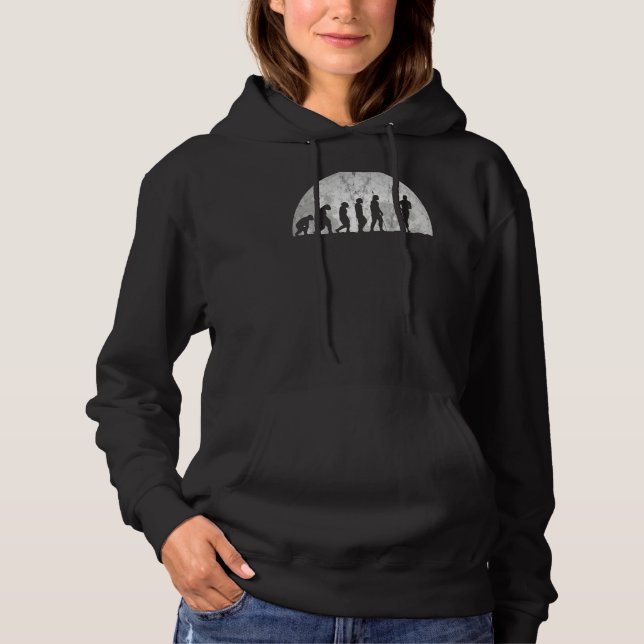 Jogging Evolution  Evolution Of Man Sports Runners Hoodie (Front)