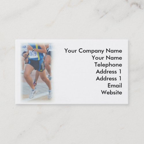 Jogging, Fitness and Athletics Business Card