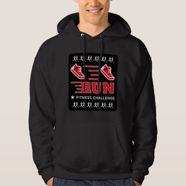 Jogging Get Fit Motivational Support Mug Throw Pil Hoodie (Front)