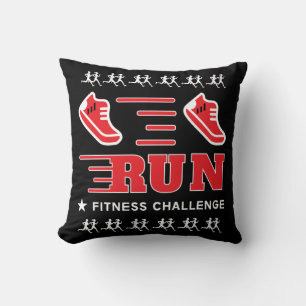 Jogging Get Fit Motivational Support Mug Throw Pil Pillow